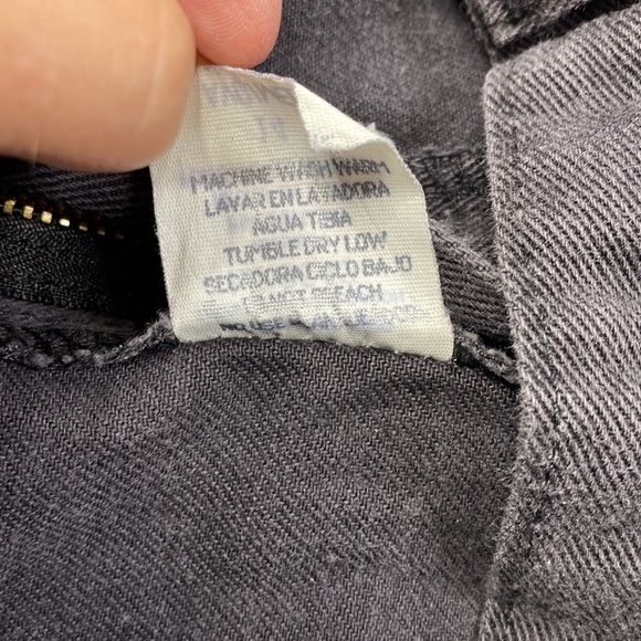 Vintage Faded Glory Black High Waisted Denim Shorts 14 Average Y2K - Picture 8 of 8